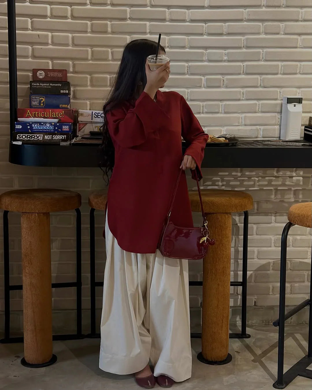 Dynamic Cherry Furshi Co-ord