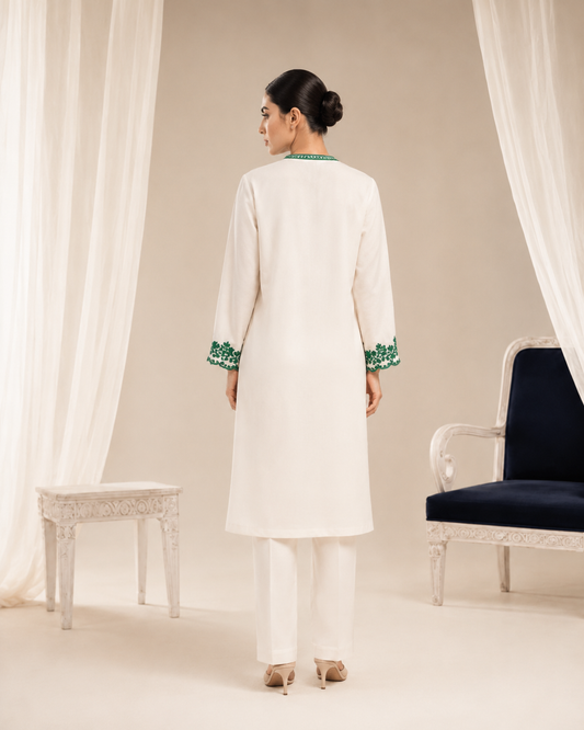 Green Vine Embroidered 2pc