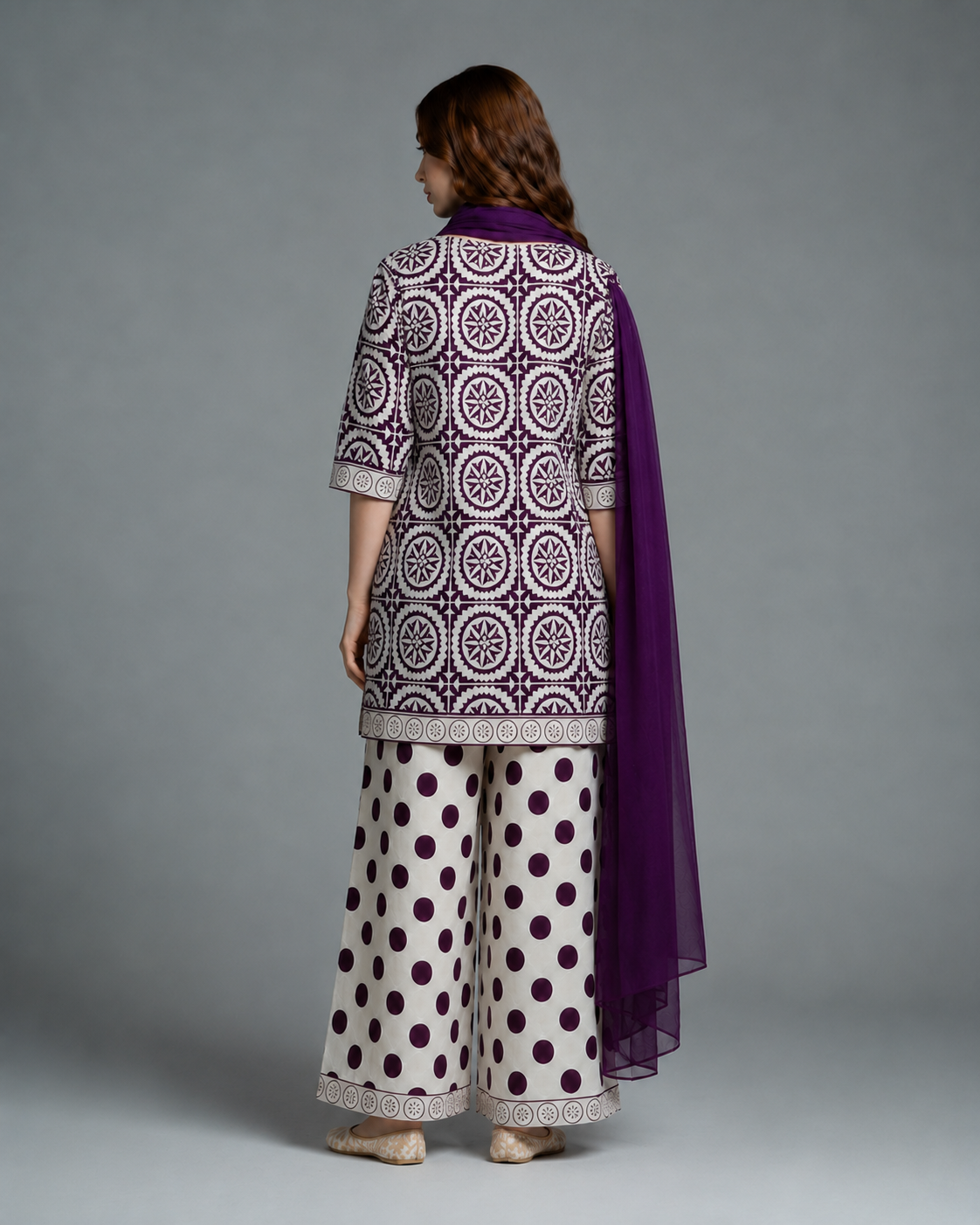 Pemberly Printed 3pc — Purple