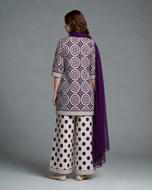 Pemberly Printed 3pc — Purple