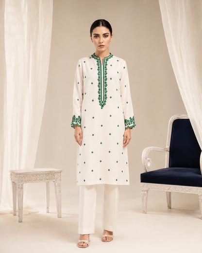 Green Vine Embroidered 2pc