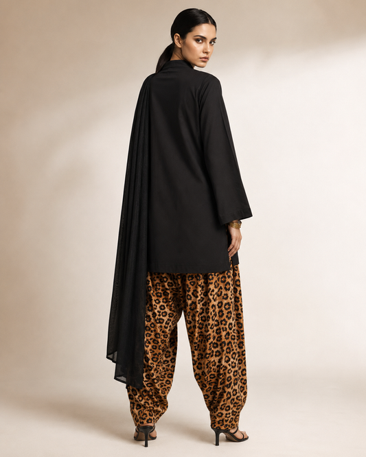 Leopard Noir Co-ord Set