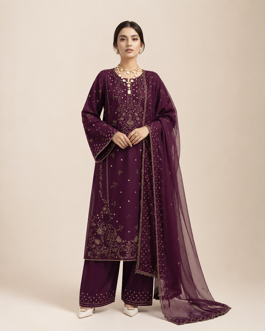 Aneesa Embroidered 3pc