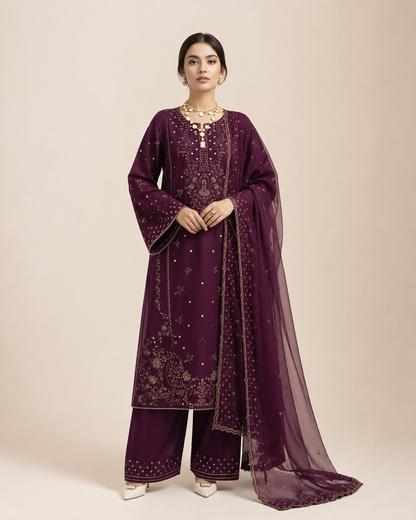 Aneesa Embroidered 3pc