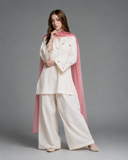 Pearl Rose Embroidered 3pc