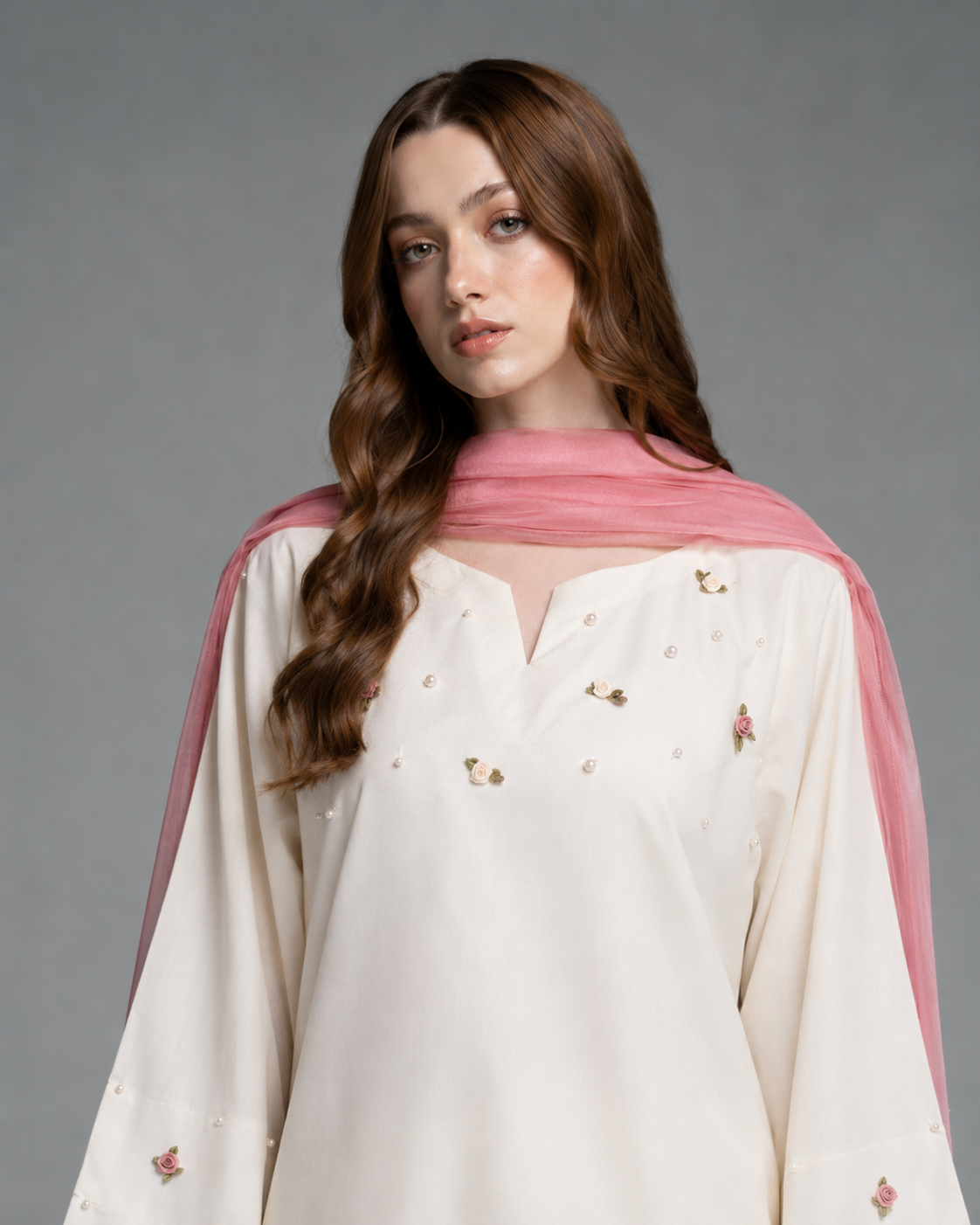 Pearl Rose Embroidered 3pc