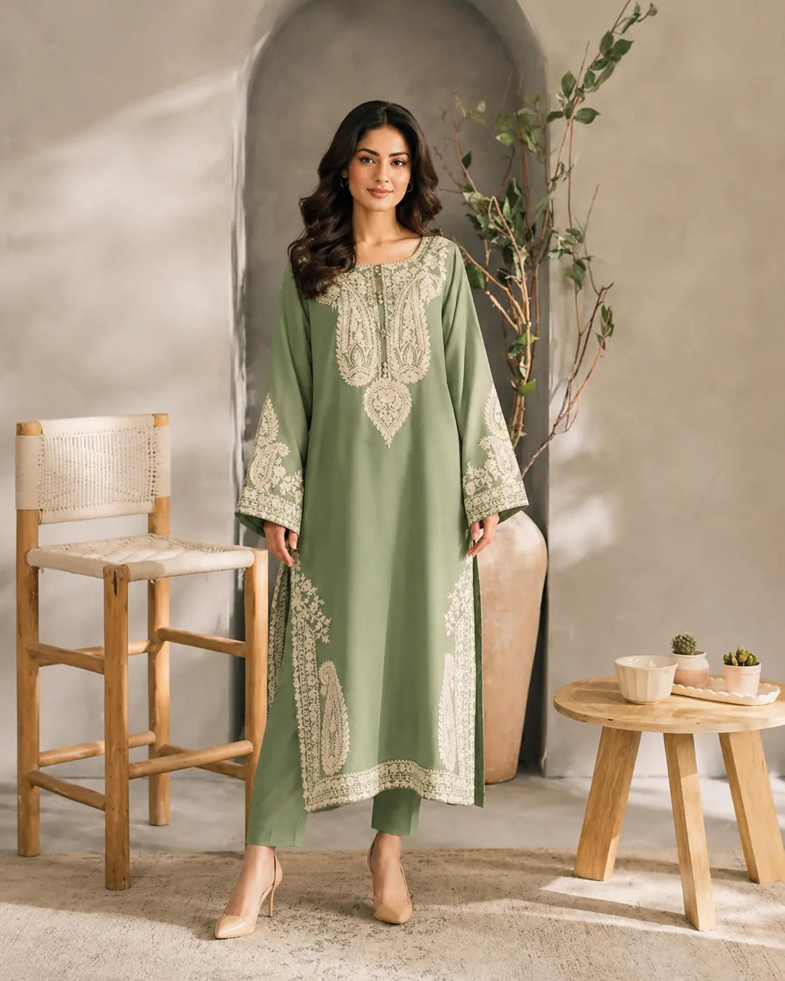 Afreen Embroidered 3Pc