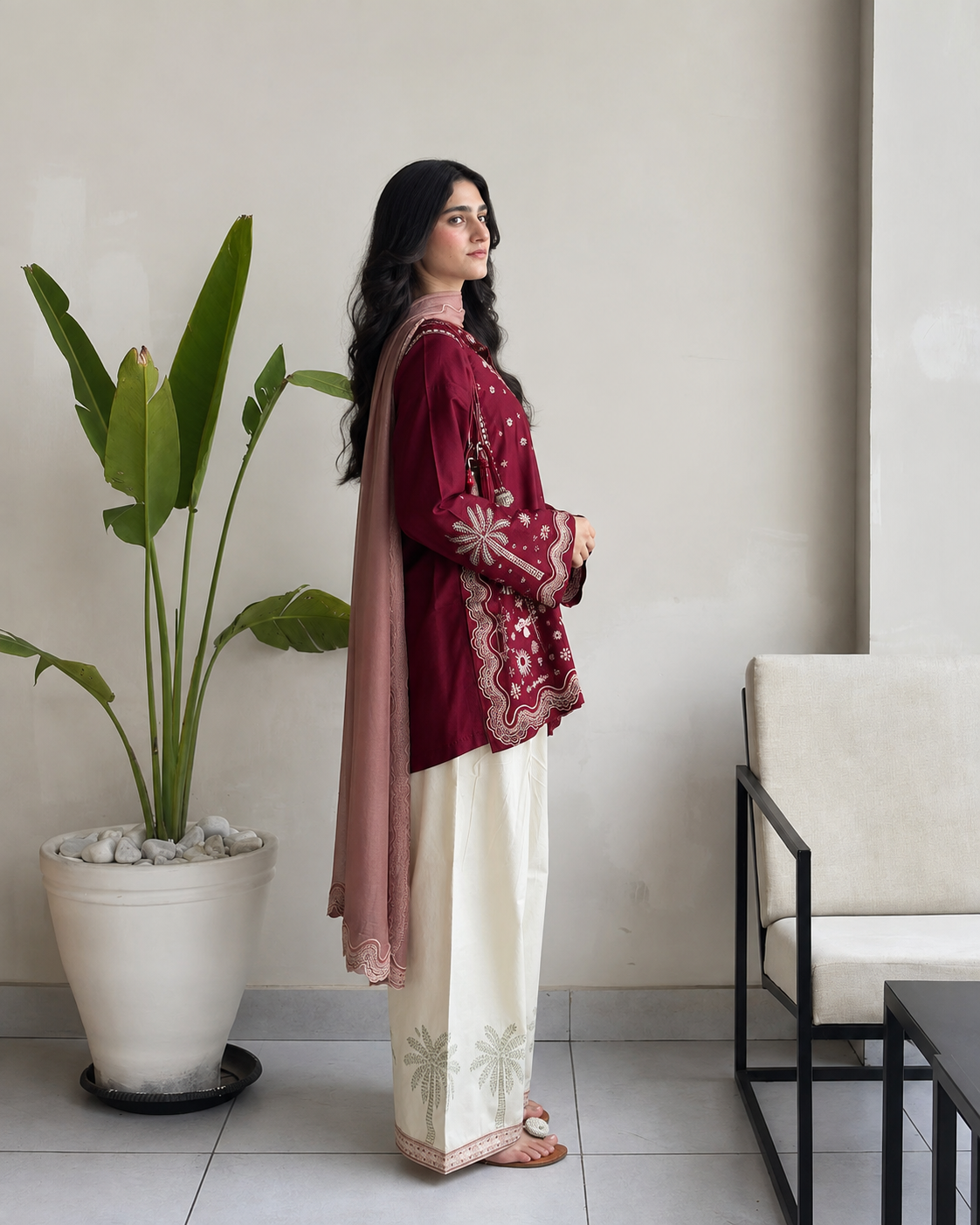 Palmera Embroidered Co-ord Set