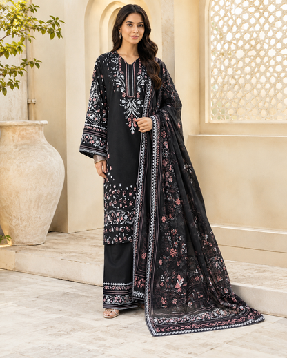 Zouque Lawn 3pc — Black