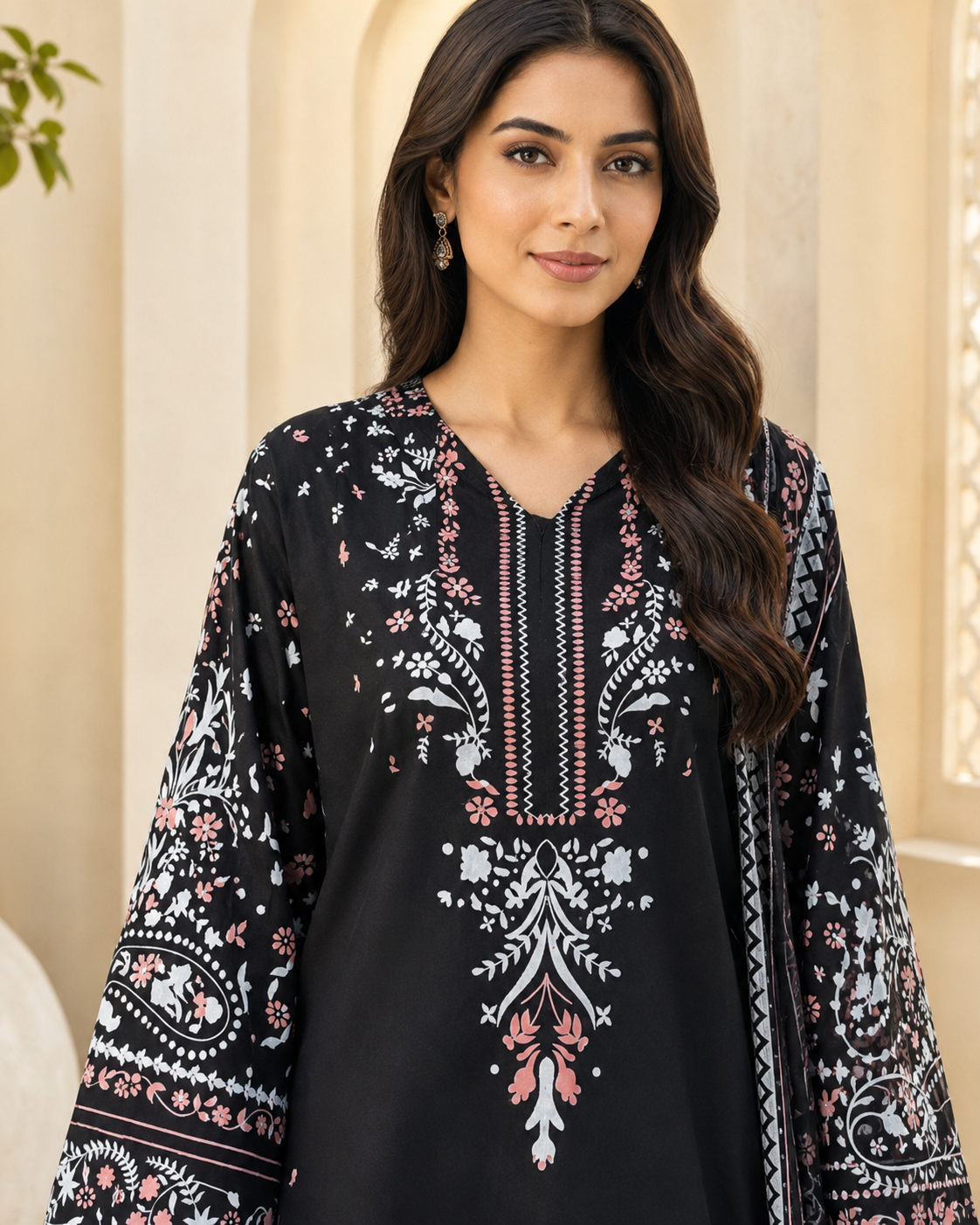 Zouque Lawn 3pc — Black
