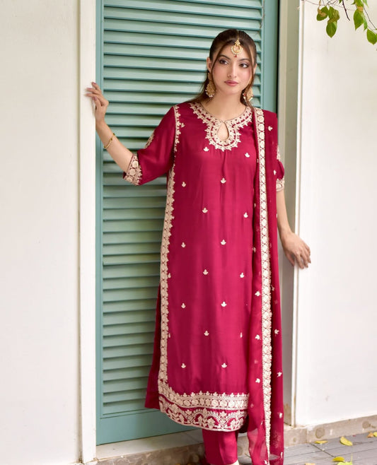 Mushk Embroidered 3Pc