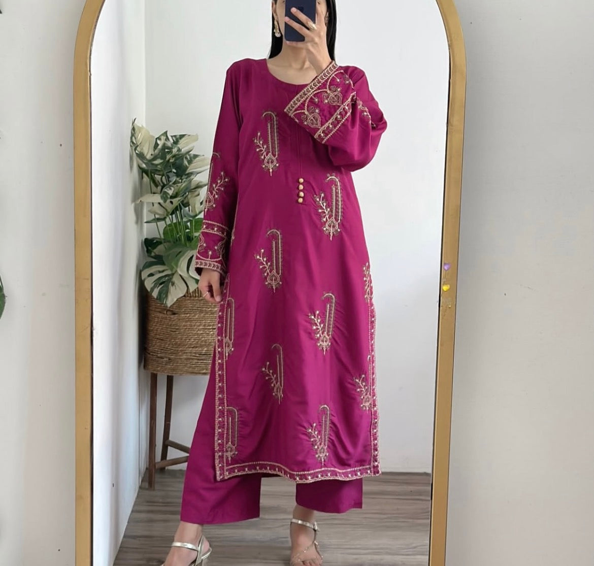 Amber Embroidered
