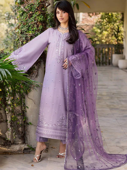 Lavender Embroidered 3pc