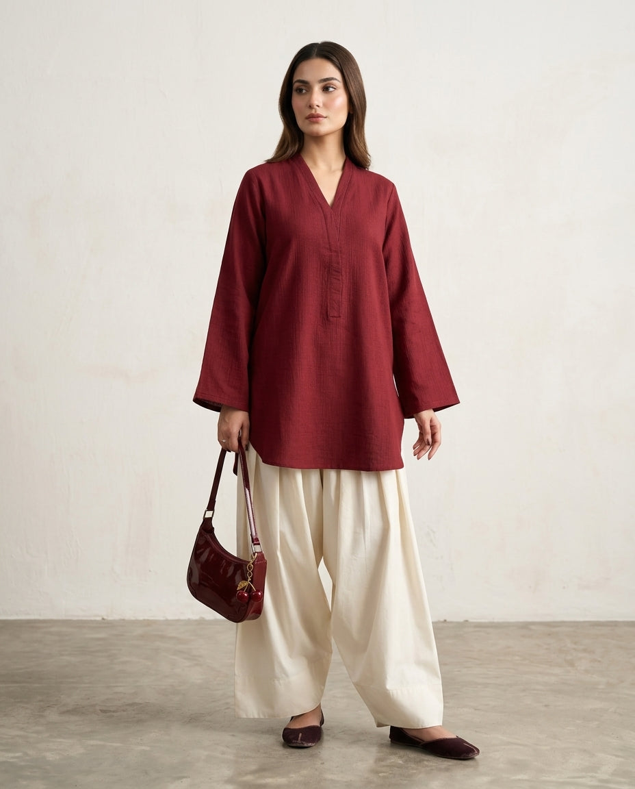 Dynamic Cherry Furshi Co-ord
